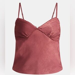 XL No Boundaries Elegant Satan Rose Cami Top